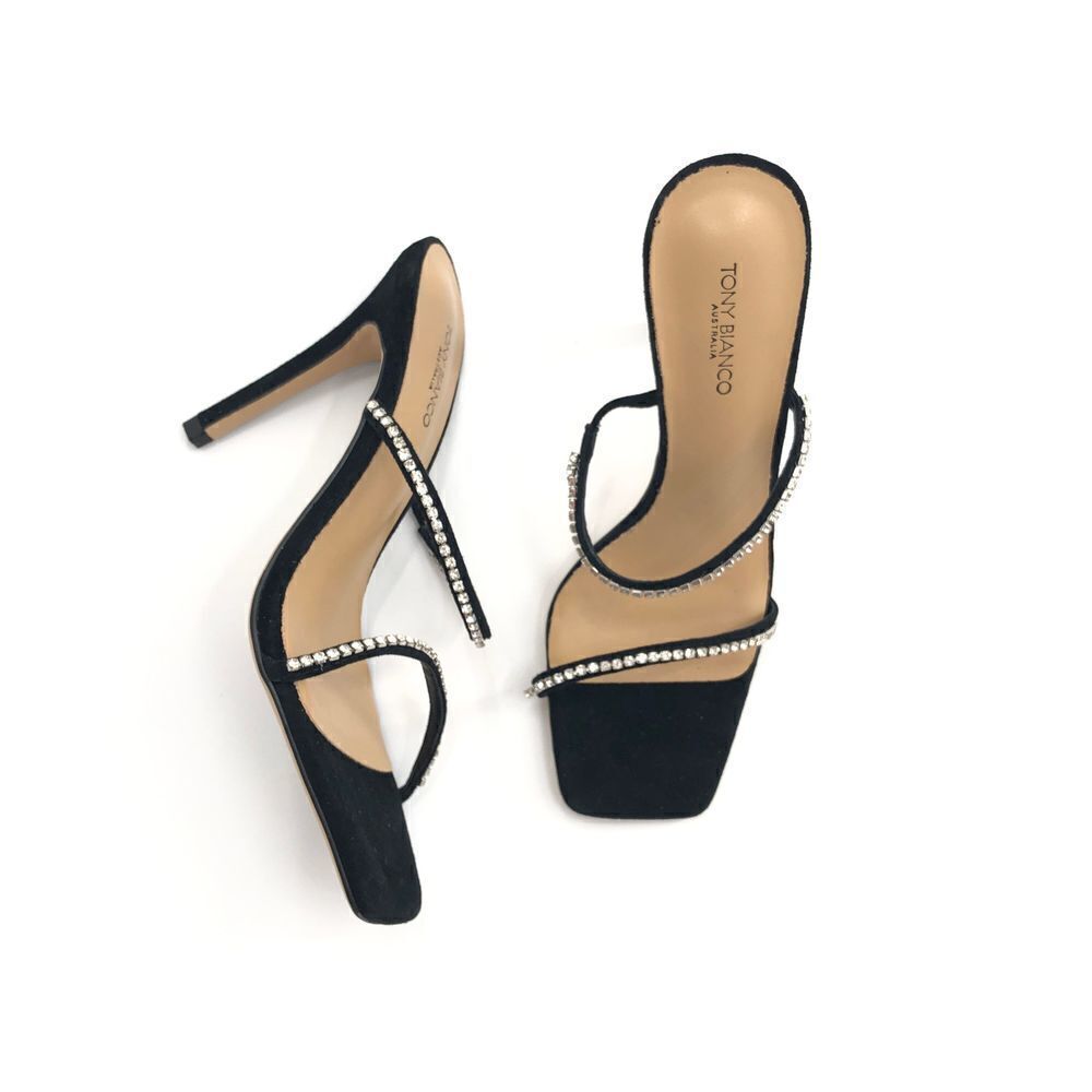 Tony Bianco Fletcher Mule in Black Suede